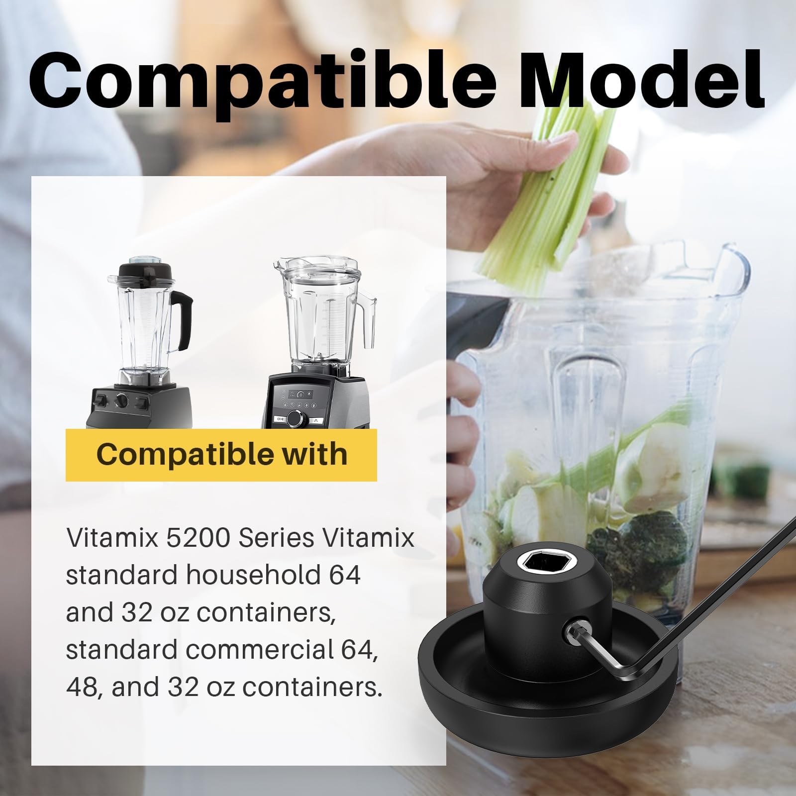 Blade Replacement Parts Compatible with Vitamix, Blender Parts Blender Wet Blade Replacement Compatible with Vitamix 64oz and 32oz Container