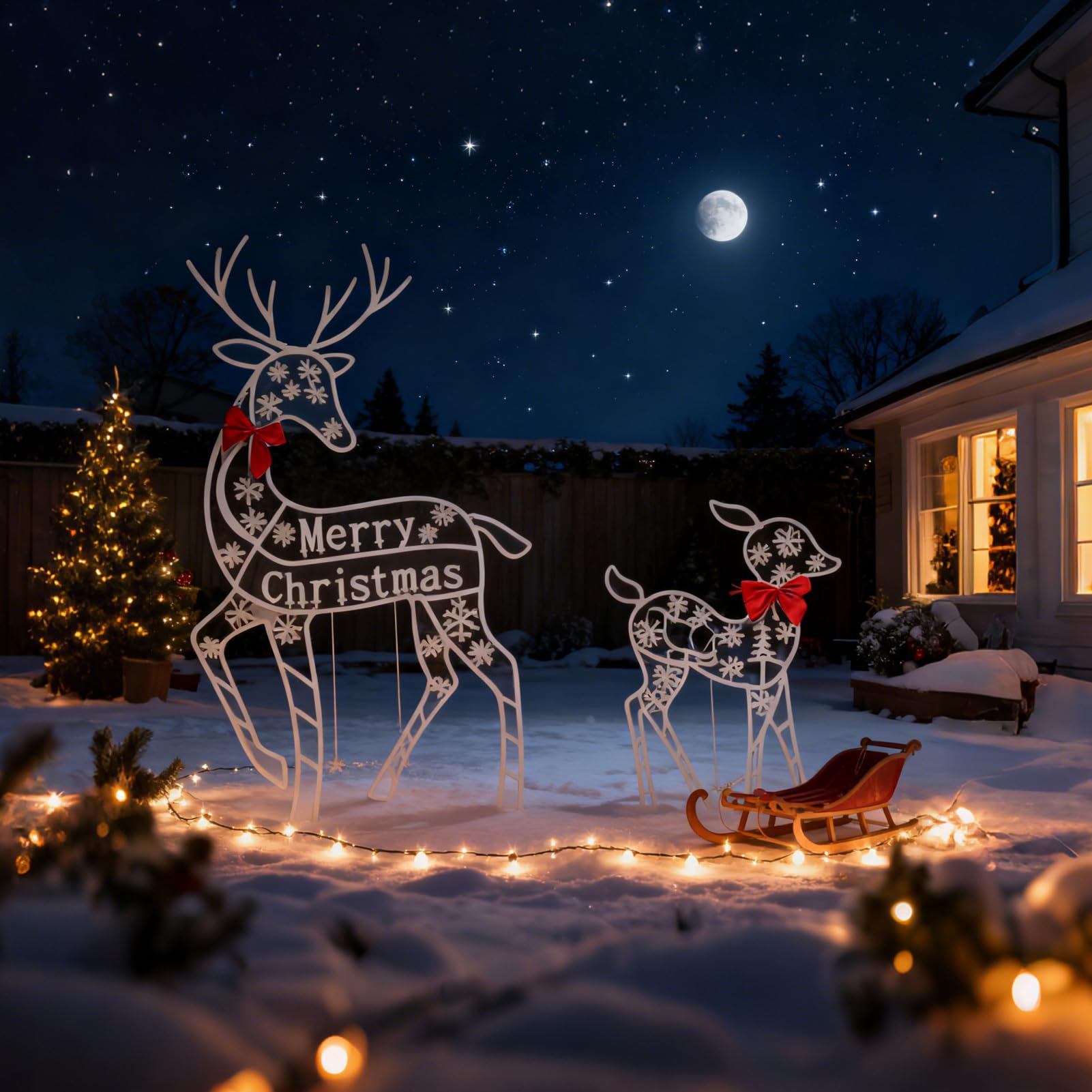 Navideños de Exterior Decoración De Jardín Trasero Estacional | Decoraciones Festivas De Jardín para Propietarios Planificadores de Jardín Delantero Porche Patio Césped