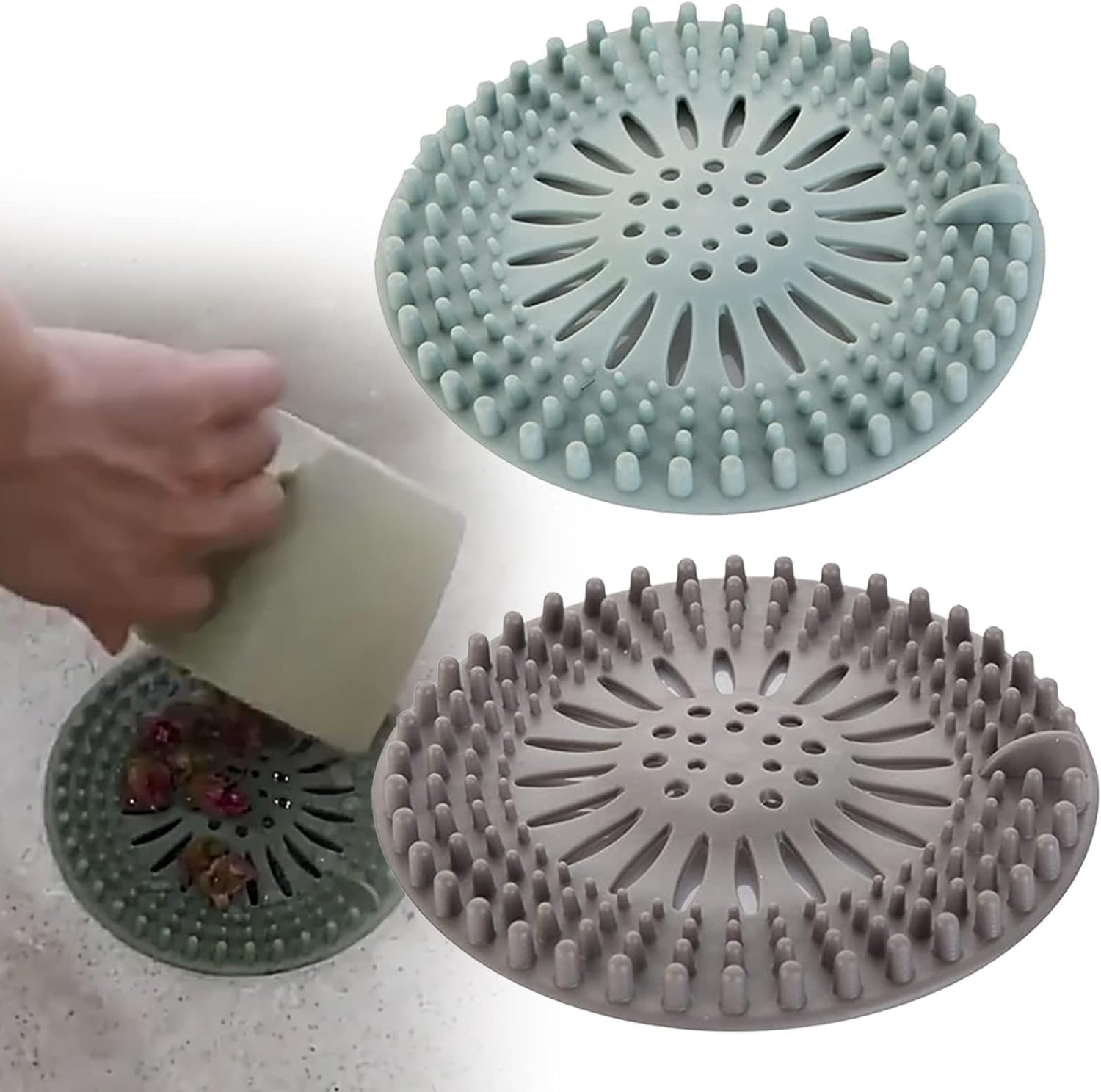 Orret Home Büyük Boy Silikon Lavabo Süzgeci,Banyo,Küvet Ve Eviye Süzgeci (1 Adet)
