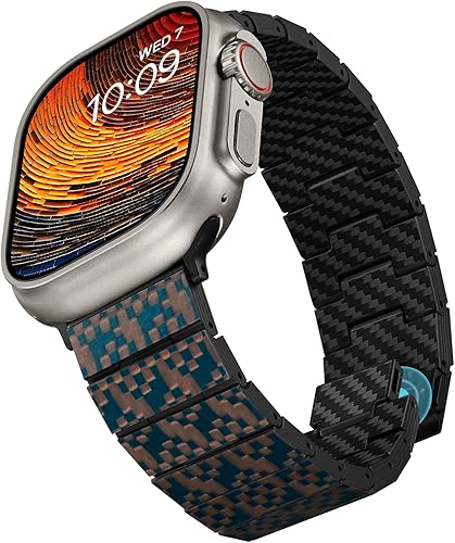 Miniatura 10 de PITAKA Apple Watch Band Compatible with Apple Watch UltraUltra9876SE54321, Adjustable Apple Watch Ultra Band, 100% Carbon Fiber Apple Watch Band