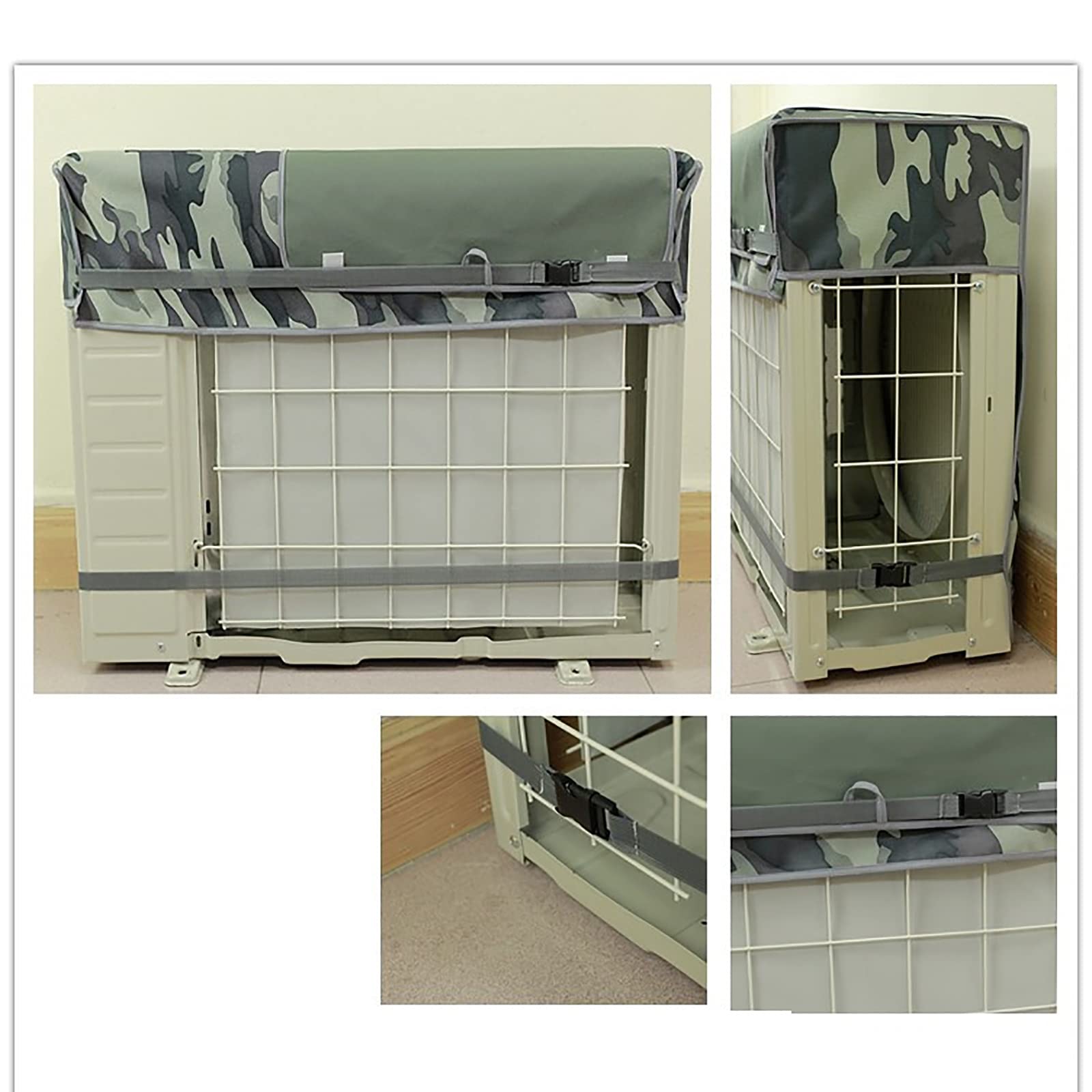 Copertura del condizionatore d'aria AC Copertura dell'unità esterna Copertura Facile Rimozione Aumentare Temperatur Esterno Unità Pannello Camouflage Verde