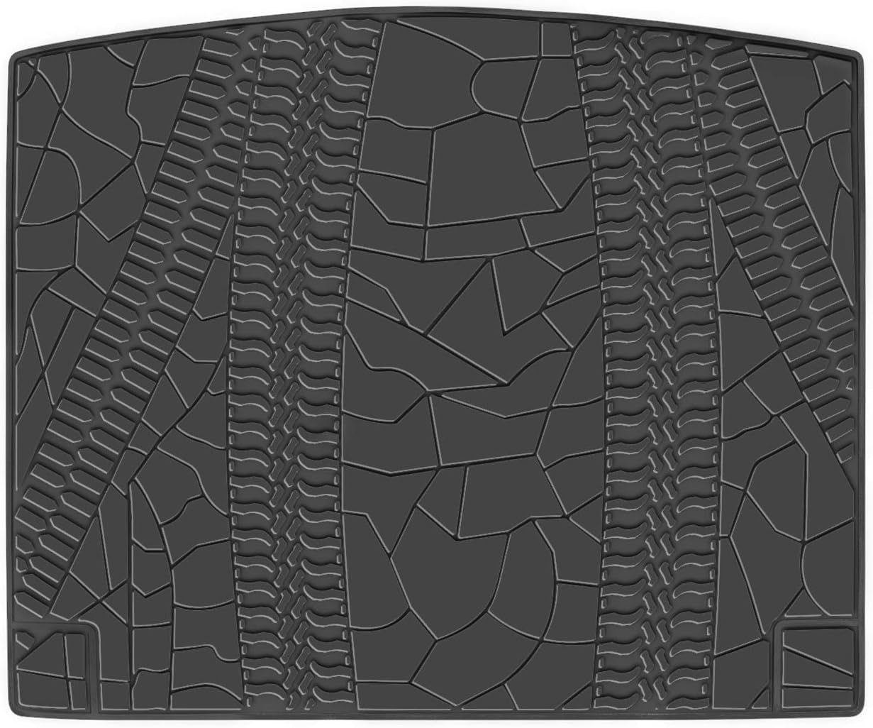 Cargo Liners Jeep Compass 2017-2018-2019 Trunk Mats Custom Fit Full Black, Rubber for All Weather - Heavy Duty & Odorless