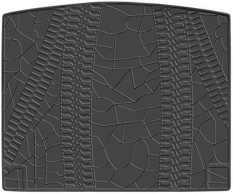 Tapete de porta-malas sob medida em PVC e borracha preta para Jeep Compass 2017 a 2026 SAN AUTO