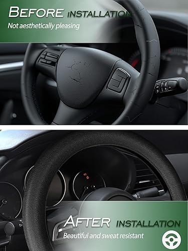 Miniatura 4 de LRITER Funda para volante de automóvil, material de silicona antideslizante, múltiples opciones de color, funda universal para volante de repuestos