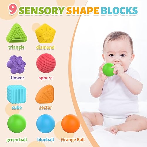 Vista 9 de MINGKIDS Juguetes Montessori 7 en 1 para niños de 1 año, clasificador de formas coloridas, juguetes para apilar y cuerda para tirar, juguetes