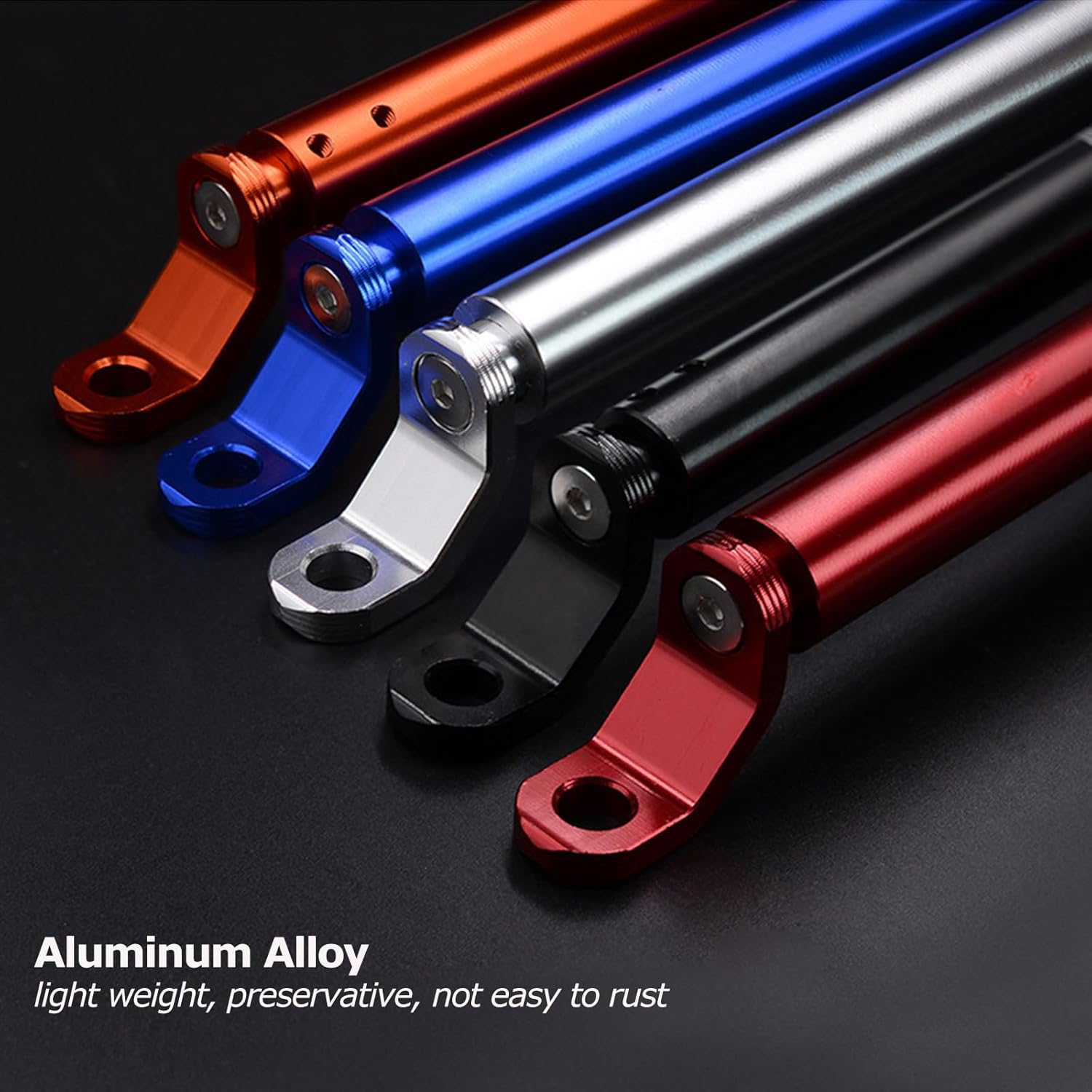 Electric Motorcycle Rearview Mirror Fixing Appliance Lengthening Handlebar Balance Rod Extension Bracket Aluminum Alloy (Black)