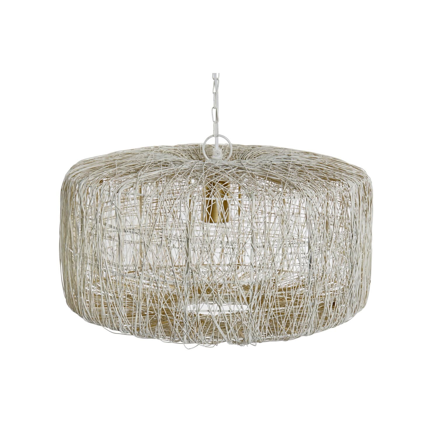 Suspension métal argenté lustre de plafond moderne 46x46x23 cm pour éclairage intérieur de maison
