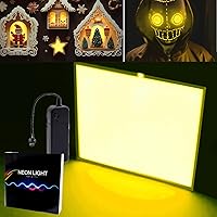 Vista 18 de Panel LED flexible, hoja de panel electroluminiscente EL, cinta cortable y suave para máscara, cosplay, decoración de fiesta, bricolaje - parpadeo