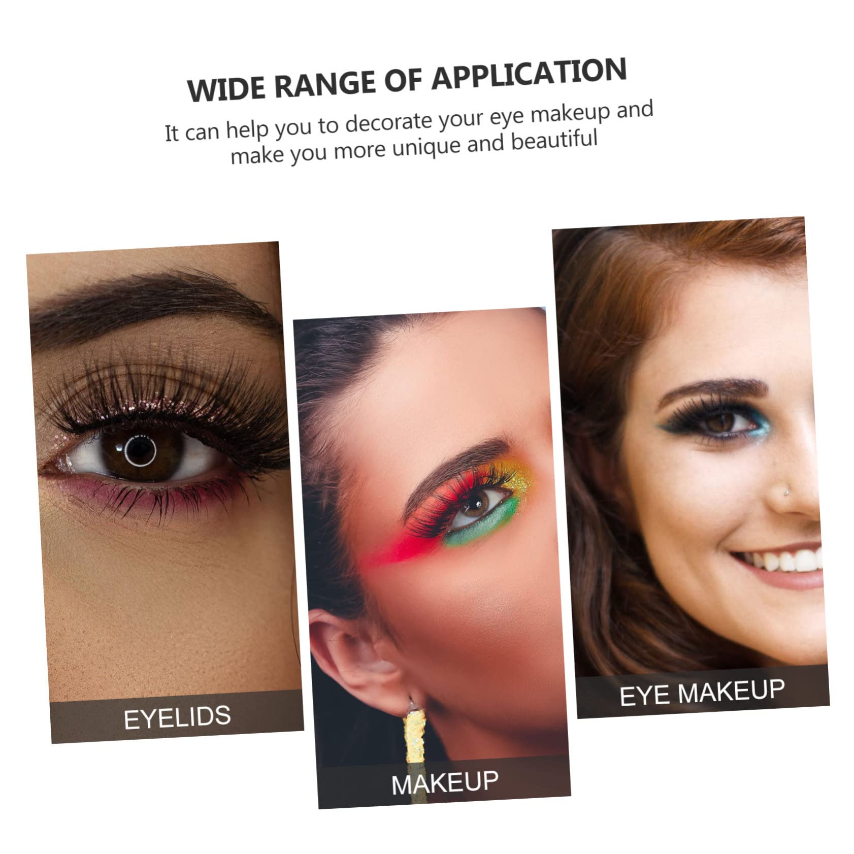 Healvian 160paires Autocollants Eyeliner Réutilisables Pour Double Paupière Stickers Cat Eye Colorés Parfait Pour Halloween Cosplay Et Fêtes