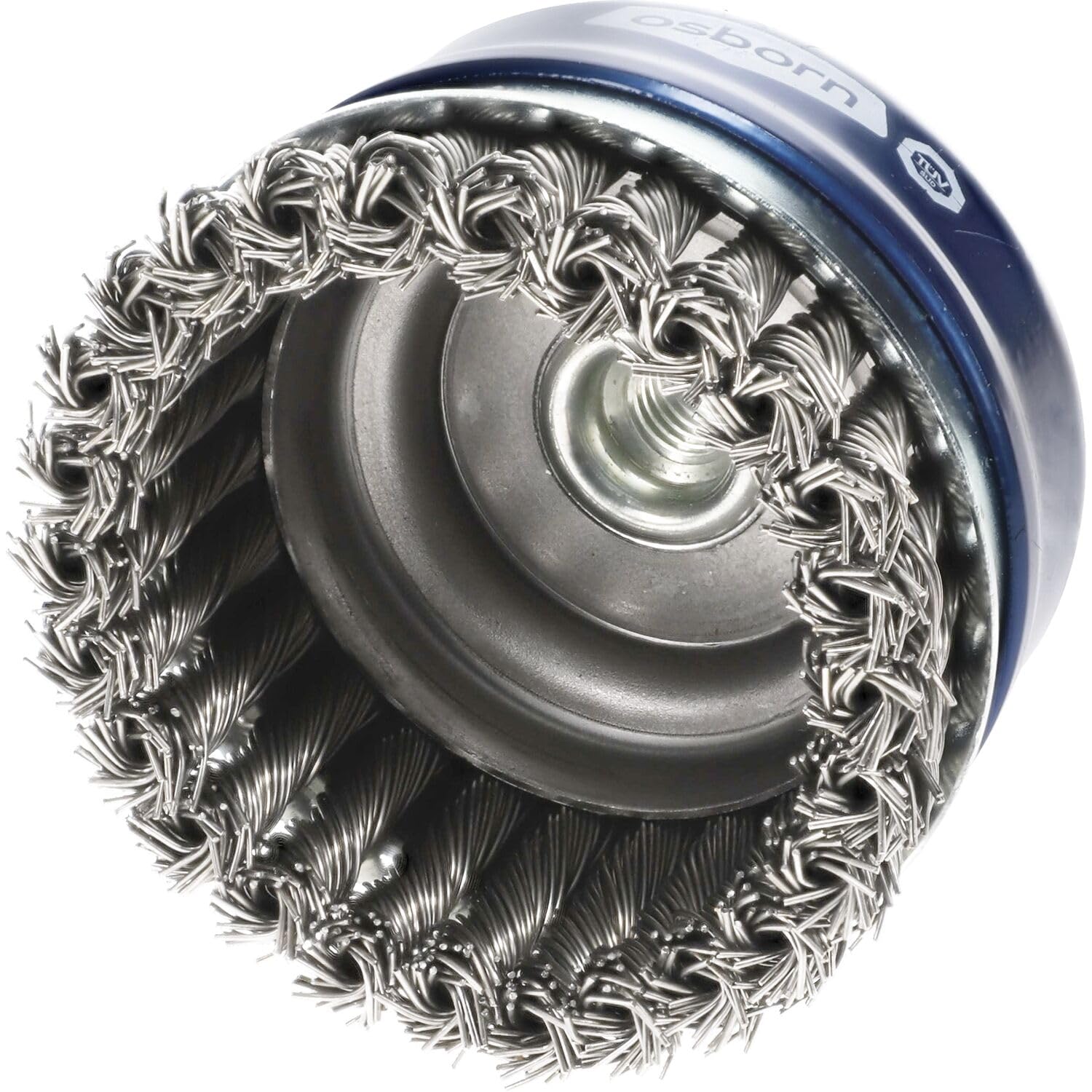 Osborn 0002608184 - Cepillo taza acero de alambre trenzado con tuerca M14 y filamento Ø 0.80 mm (100x(25+25))