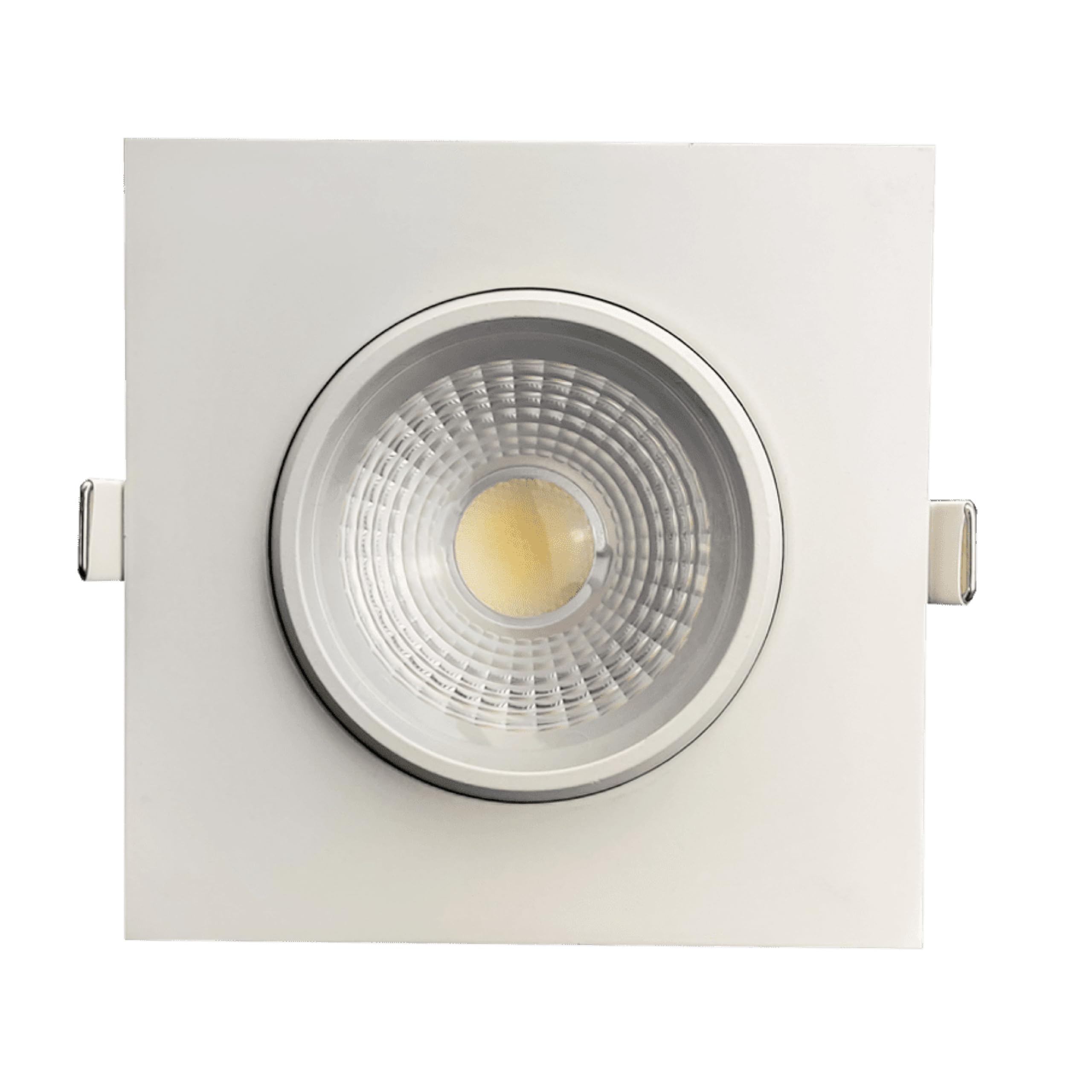 goodlite 4-inch square white recessed gimbal adjustable swivel eyeball led light, selectable color temperature 27k-30k-35k-41k-50k, 14w, 1100 lumens, 120v, dimmable, etl & wet rated, 1ct. (g-20006)