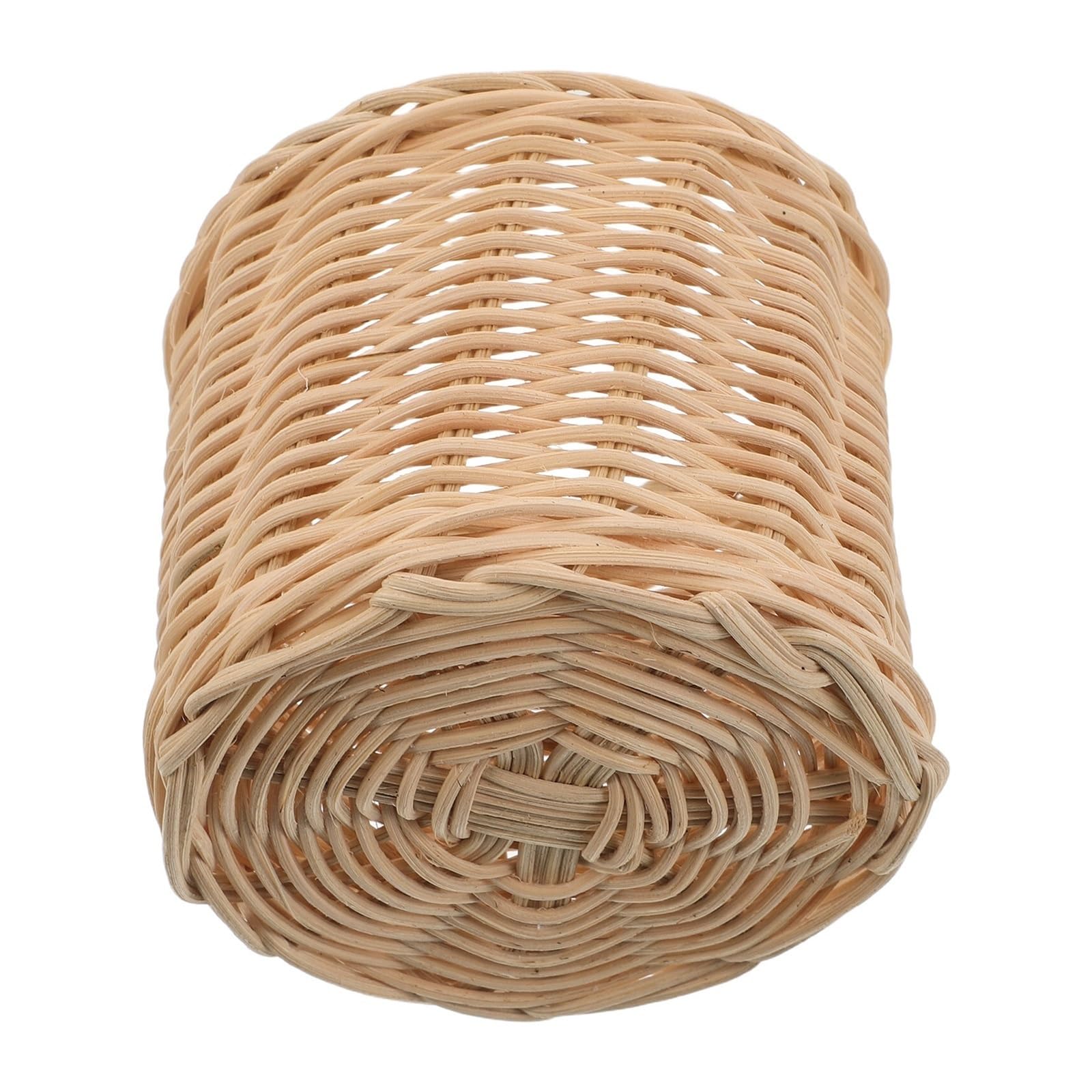 ZNJAMN 1pcs Rattan Handwoven Desktop Storage Basket Decorative Organizer Pen Pencil Holder Makeup Brush Box Multifunctional Tabletop for pens