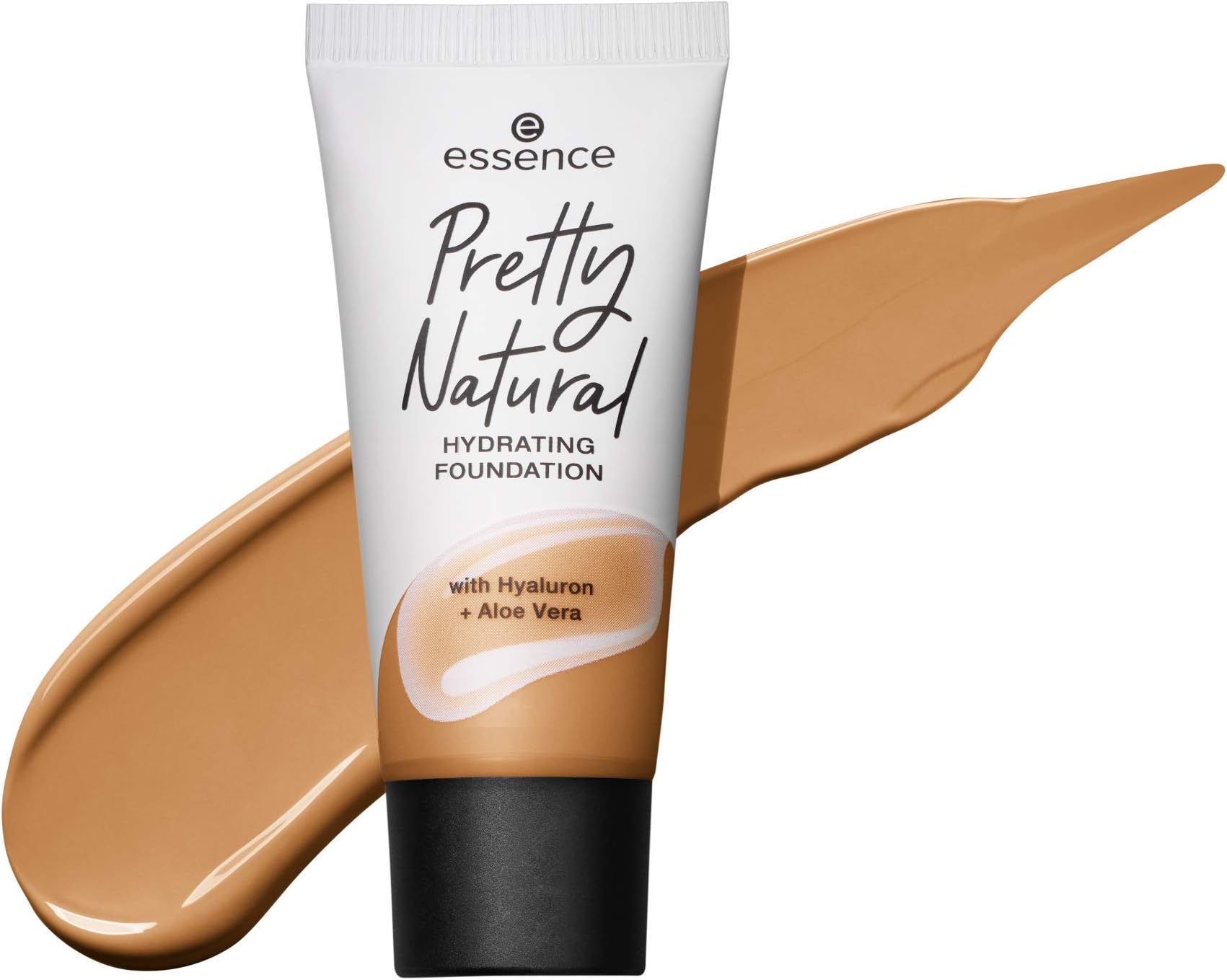 essence cosmetics Pretty Natural hydrating foundation 24h long lasting makeup 30ml (100 Warm Caramel)