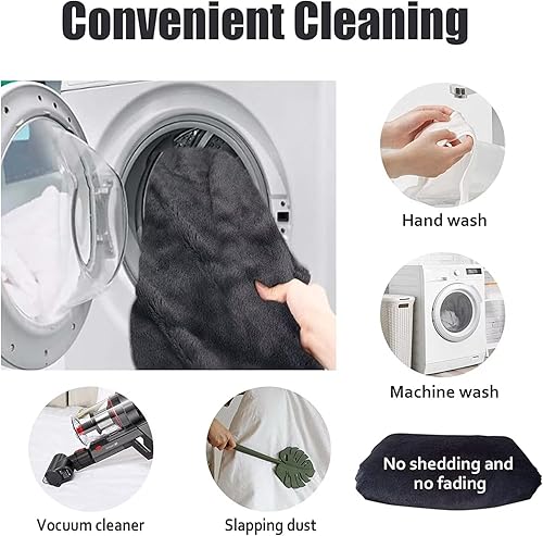 Miniatura 6 de SOXOCE Funda para silla puff (solo incluye la funda del puf, no el relleno del puf) cojín para silla, grande y redondo, suave, esponjoso,