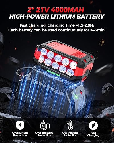 Miniatura 4 de 900 ft-lbs (1200 Nm) — Elimina tuercas oxidadas obstinadas sin esfuerzo | Llave de impacto inalámbrica de 21 V MAX de 1/2 pulgada sin escobillas, 2