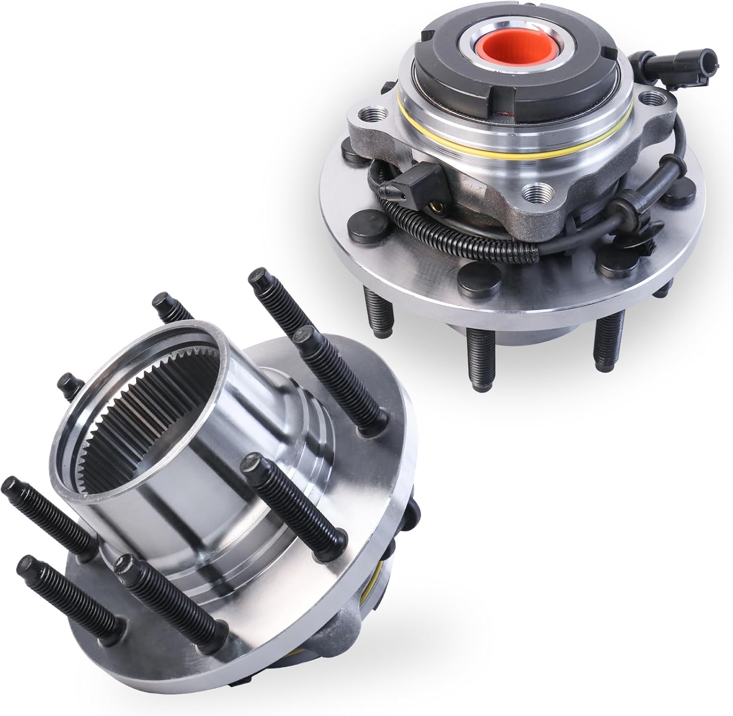 515020 4WD Only Pair Front Wheel Hub Bearing Assembly Compatible for 1999-2004 Ford F-250 F-350 Super Duty Compatible for 2000-2002 Ford Excursion 8 Lugs w/ABS