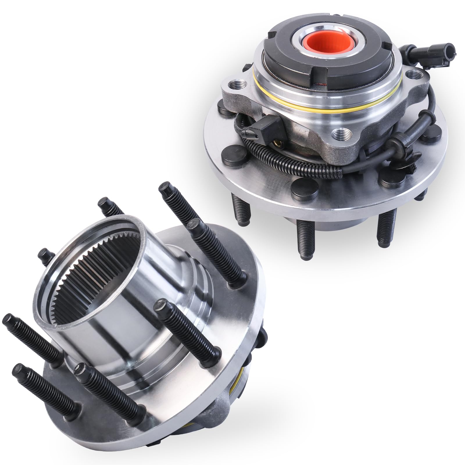 KUIPERAUTO 515020 4WD Only Pair Front Wheel Hub Bearing Assembly Compatible for 1999-2004 Ford F-250 F-350 Super Duty Compatible for 2000-2002 Ford