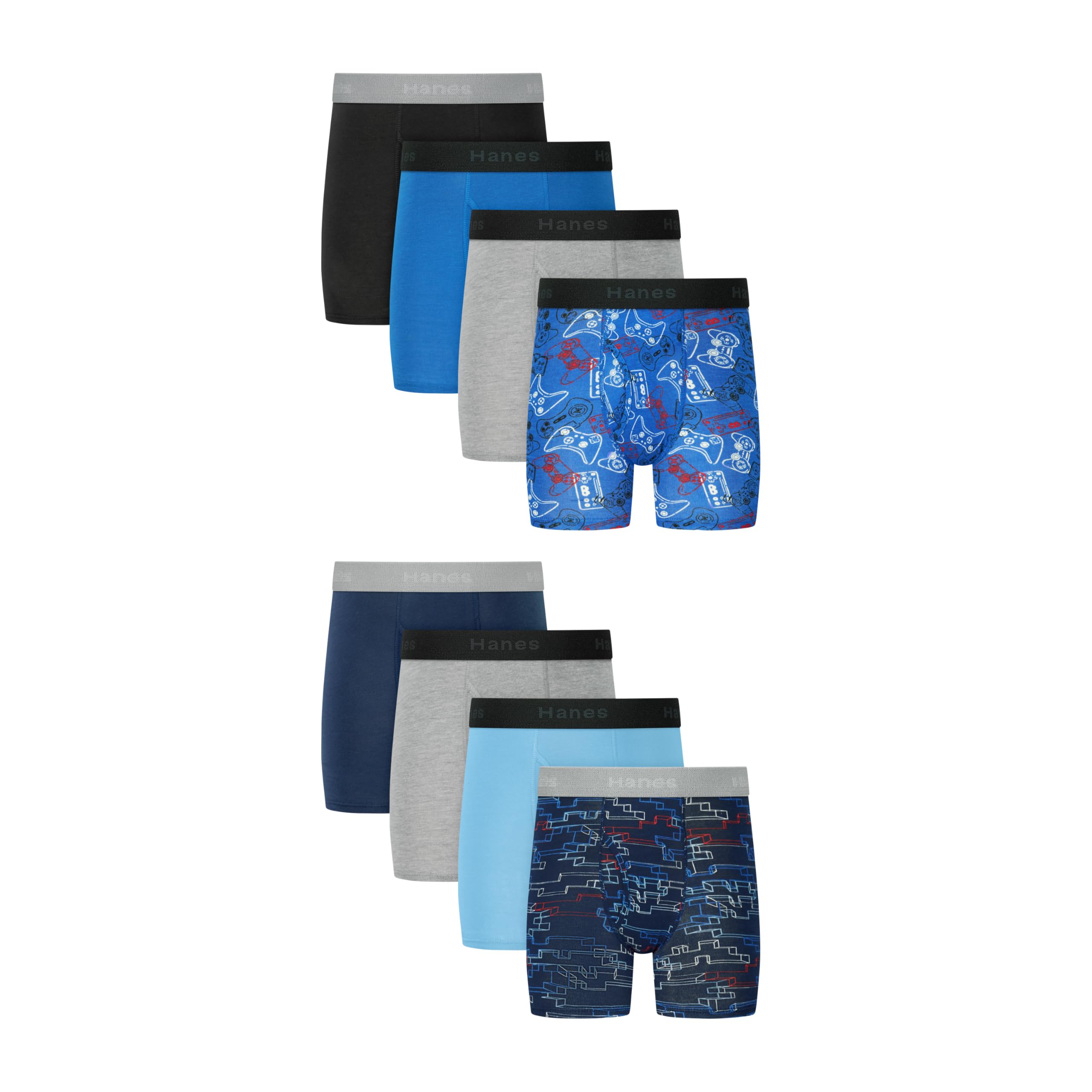 View 1 of Hanes Boys' 8-Pack Boxer Briefs