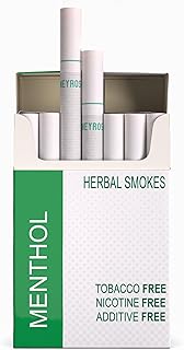 Honeyrose Herbal Cigarettes "Menthol" Flavor, 100% Tobacco & Nicotine FREE, 100% Natural, Herbal Smokes, Quit Smoking, Made In England