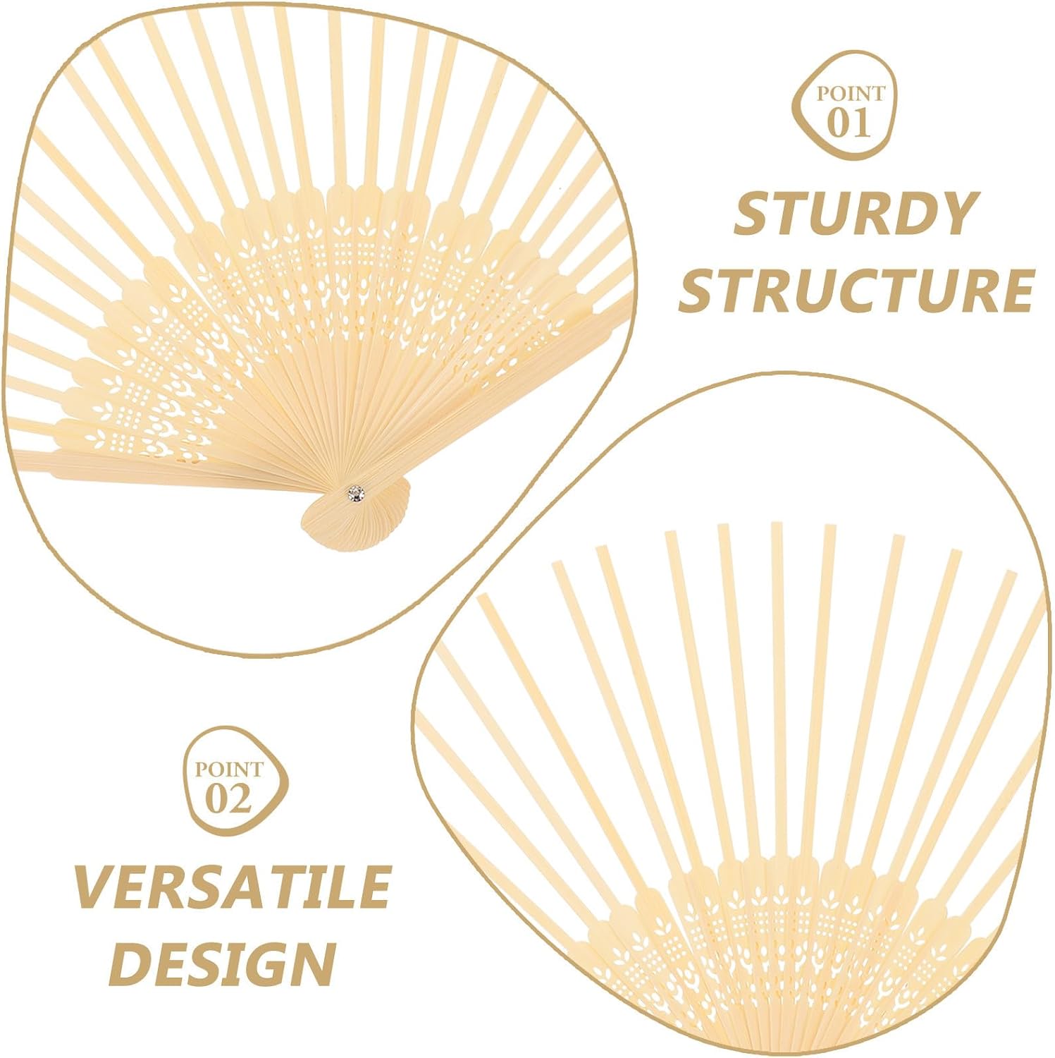 DIY Folding Hand Fan Frame Kit for Adults Crafting image 3