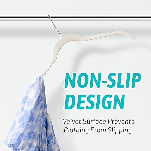 Miniatura 4 de Perchas de terciopelo prémium para camisas, paquete de 30 unidades, antideslizante con gancho giratorio de 360, colgador delgado flocado, colgador