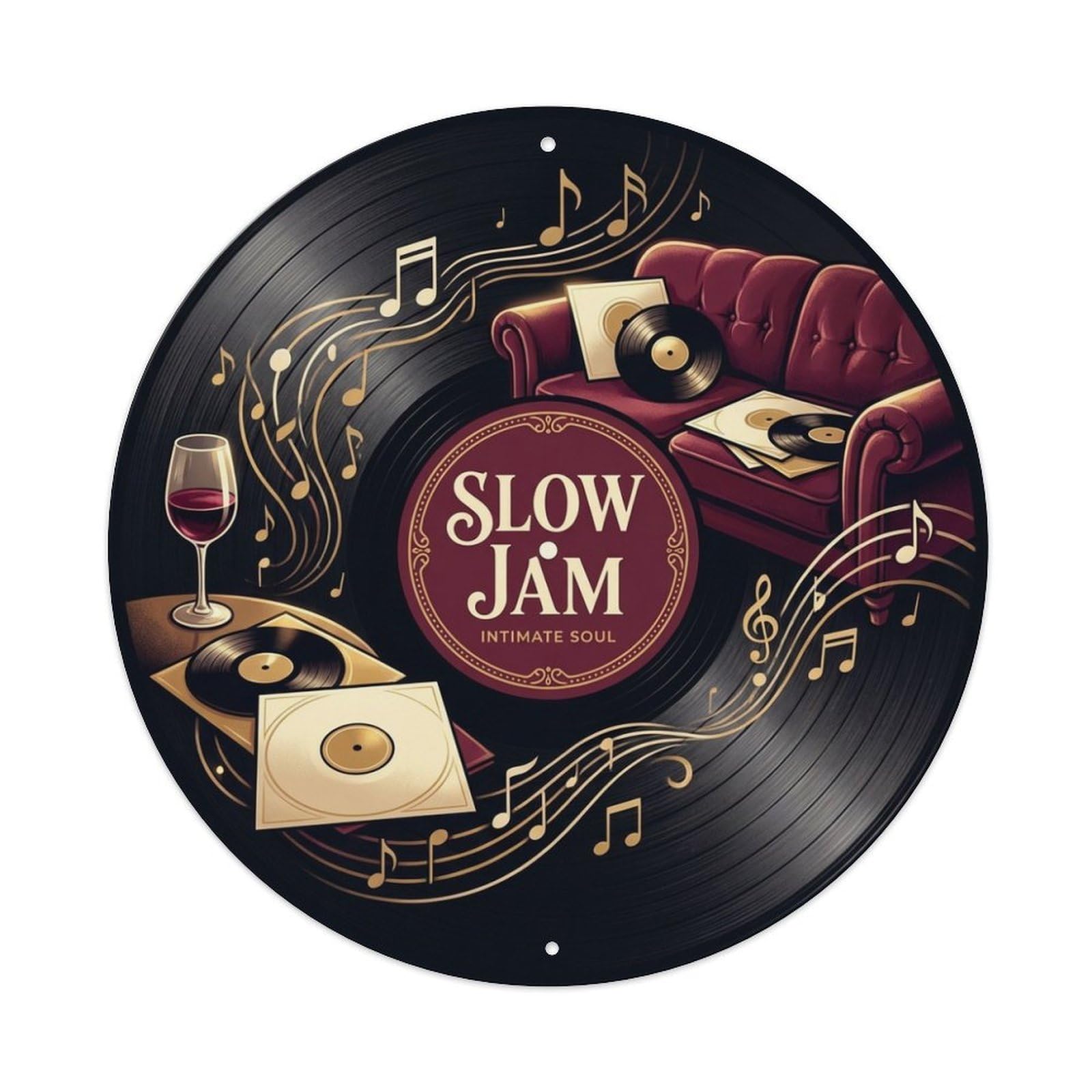 Rhythm Blues Music Cover Slow Jam Vinyl Records Metal Tin Sign