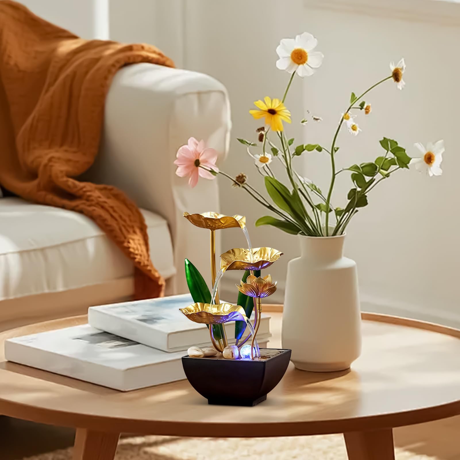 Fuente de Mesa Lámpara LED Zen Relajante Calmante y Silenciosa