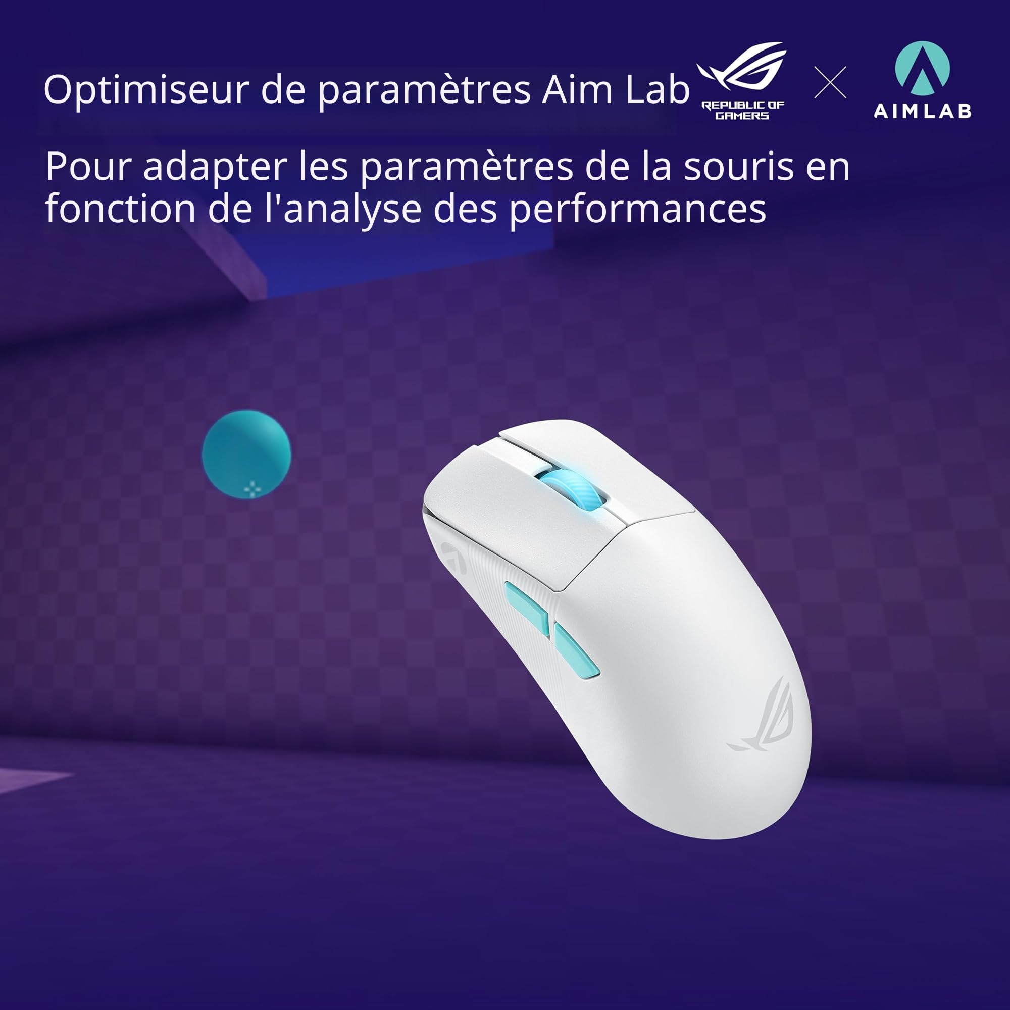 ASUS - Souris sans Fil ROG Harpe ACE Moonlight AIM Lab Edition