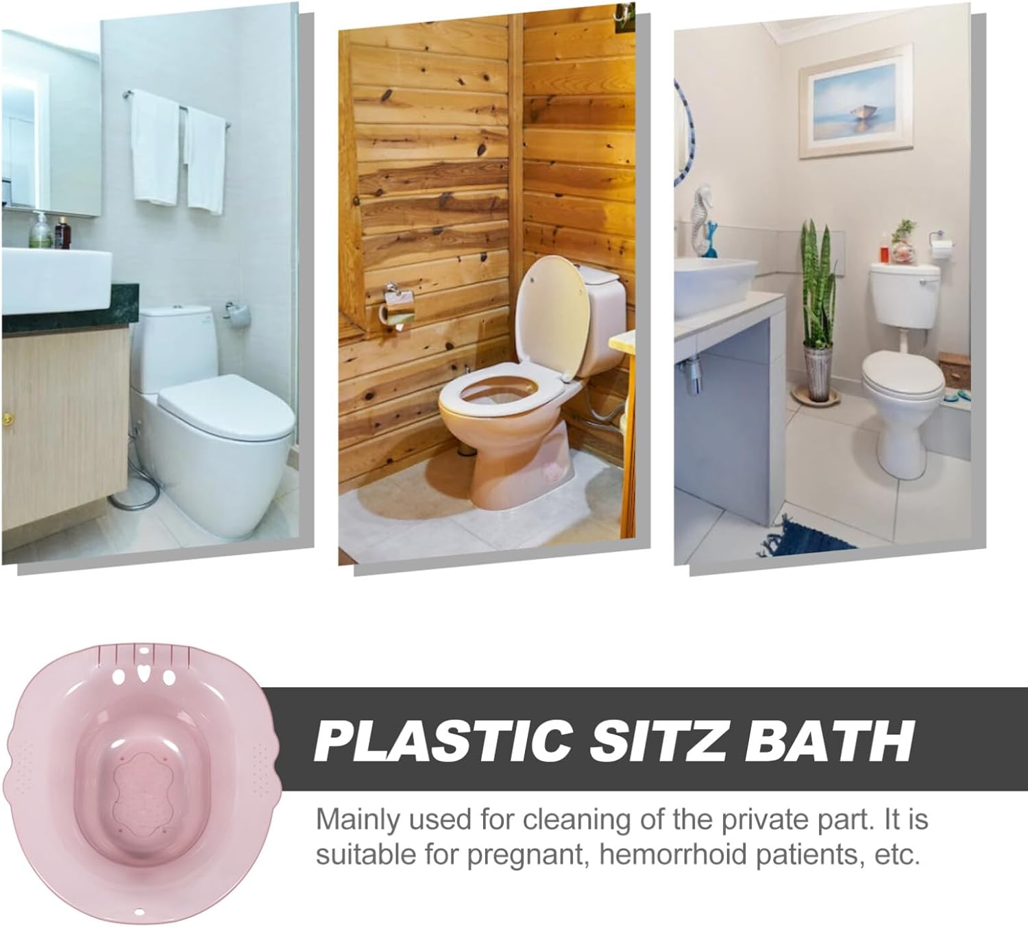 Healeved Home Sitz Bath Basin for Postpartum Care Durable Thickened Plastic Comfortable Design for Cleaning Suitable for Pregnant and Elderly Easy to Use Sitz Bath Basin