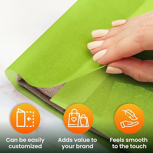 Vista 17 de IDL Packaging SatinPack - Rollo de papel de seda SatinPack de 18 pulgadas x 1800 pies, 20 pesos básicos, color cereza, hecho en Estados Unidos