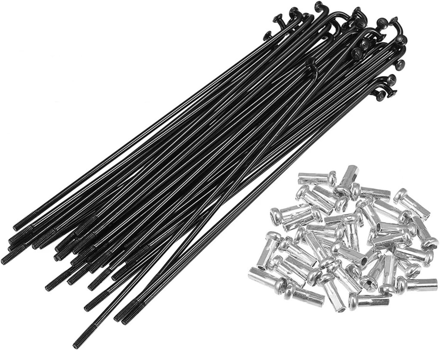 36Pcs 14G 2.0MM J Bend Bicycles Steel Spokes 119mm 125mm 136mm 138mm 141mm 144mm 153mm 158mm 169m Motorcycle Wheel Spokes with Nipples Bike Spoke Parts Cycling
