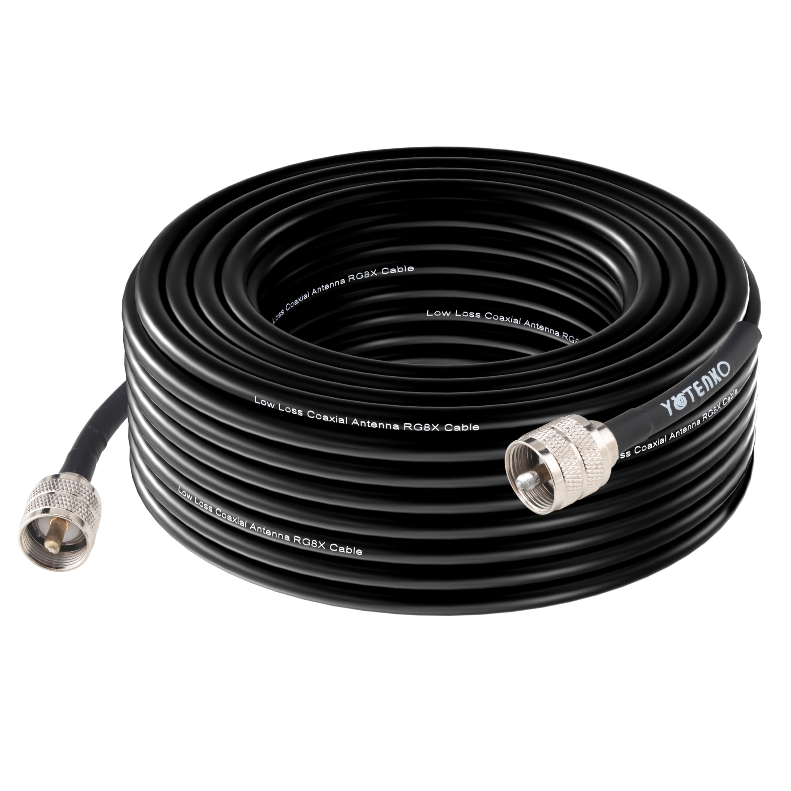 Câble coaxial CB à faible perte RG8x 50 Ohm flexible de 10,7m - 8