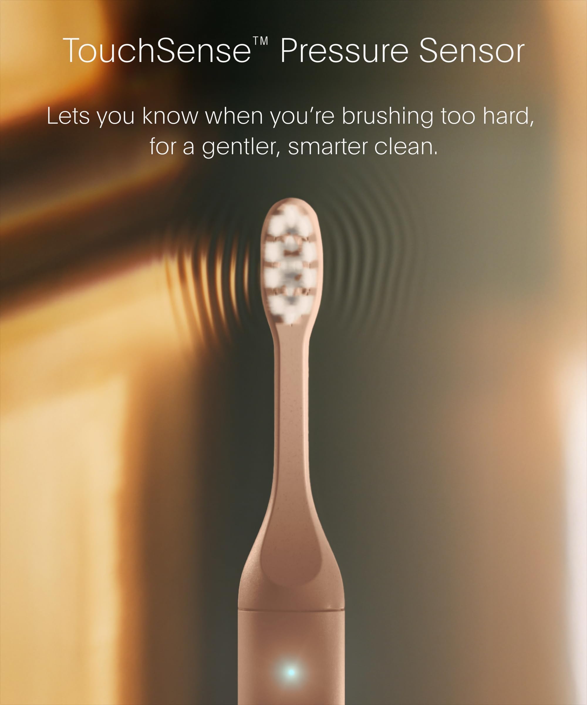 SURI Brosse à dents électrique Sonic 2.0 avec capteur de pression | 1 mois + batterie | Brosse à dents électrique adultes | Brosses à dents soniques | Rose