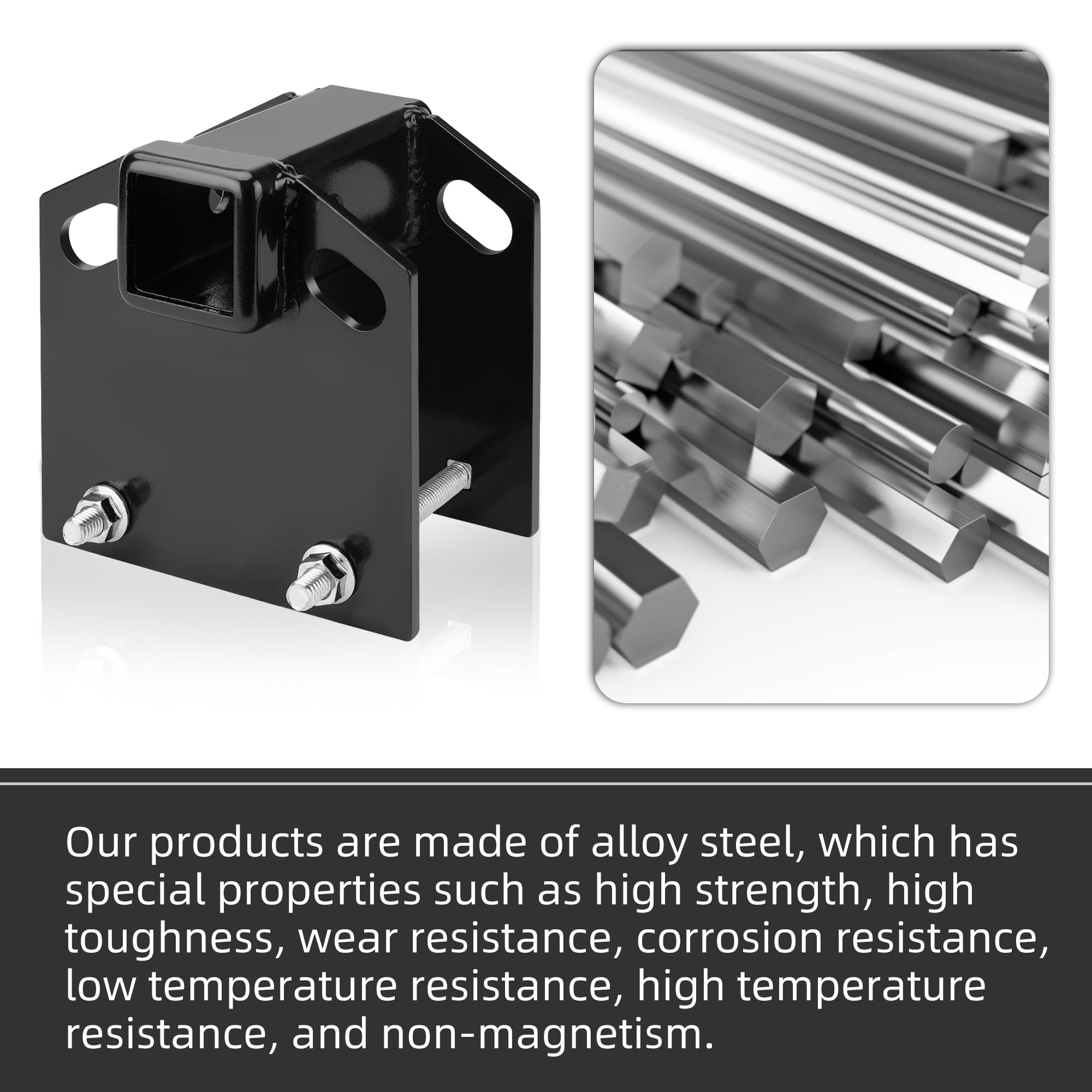 Trailer Hitch RV Bumper Hitch Receiver Adapter 2 Inch