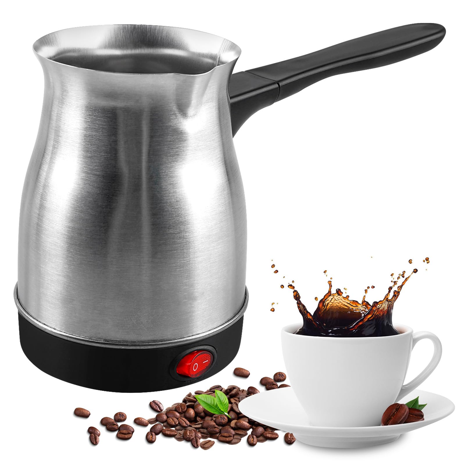 Vegena Caffettiera A Induzione, 800 Ml Caffettiera Turca, Caffettiera Da Campeggio, Caffettiera Elettrica Per Tè E Latte,Tacchino Per Tè Espresso