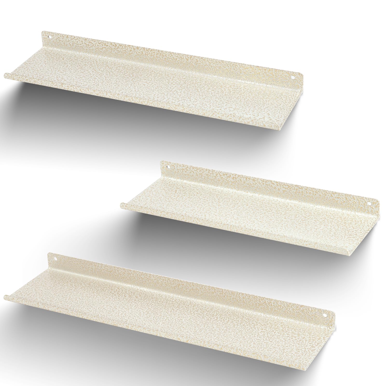 himaly Metal Wall Mounted Shelf, Set of 3 Floating Shelves, Display Shelf