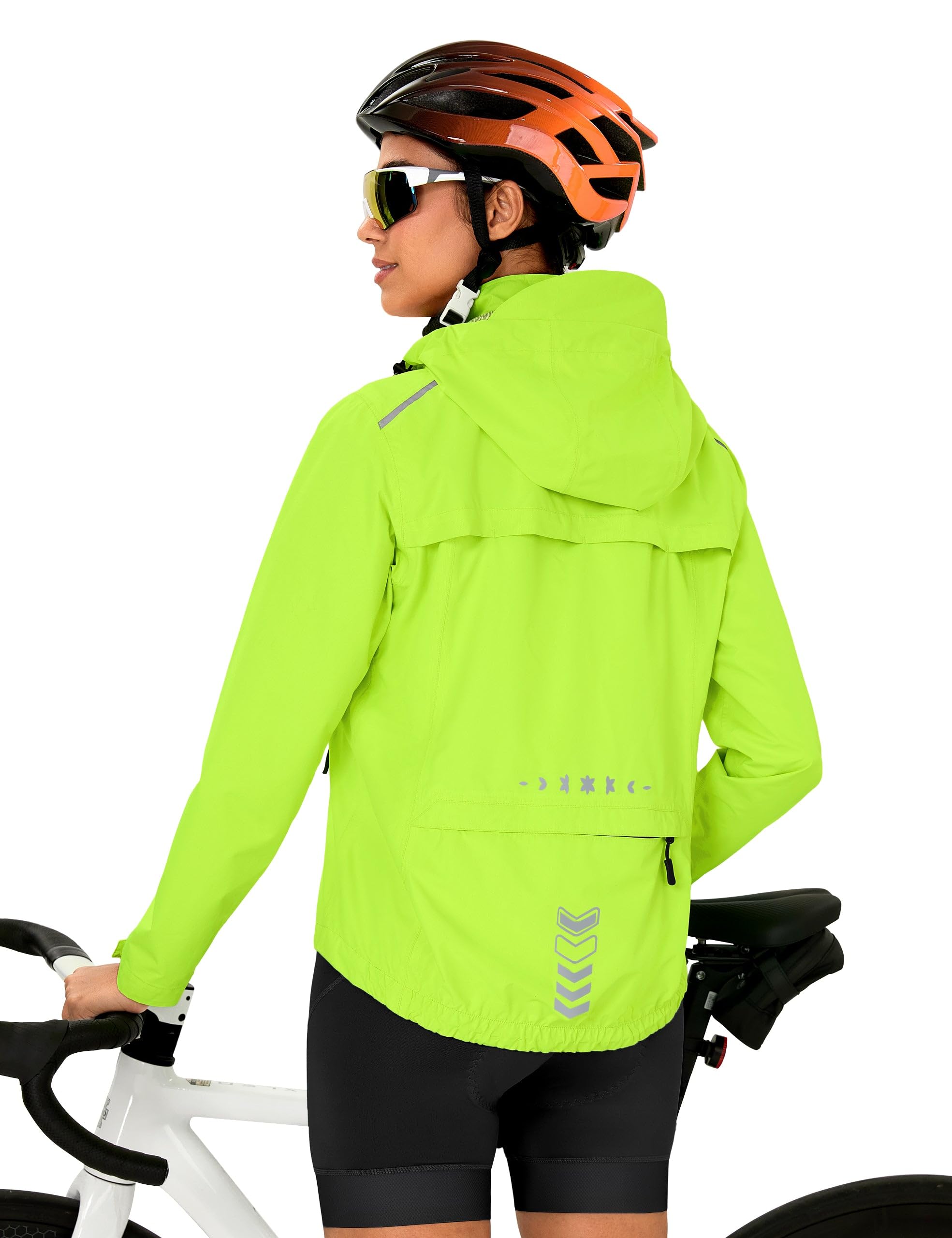 FitsT4 Sports Veste de cyclisme pour femme - Imperméable - Respirante - Coupe-vent - Pour l'été - Veste d'extérieur réfléchissante