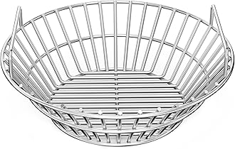 onlyfire Charcoal Ash Basket, Stainless Steel Charcoal Holder with Handles, Grilling Accessories, Fits Kamado Joe Classic and Large Big Green Egg Grills