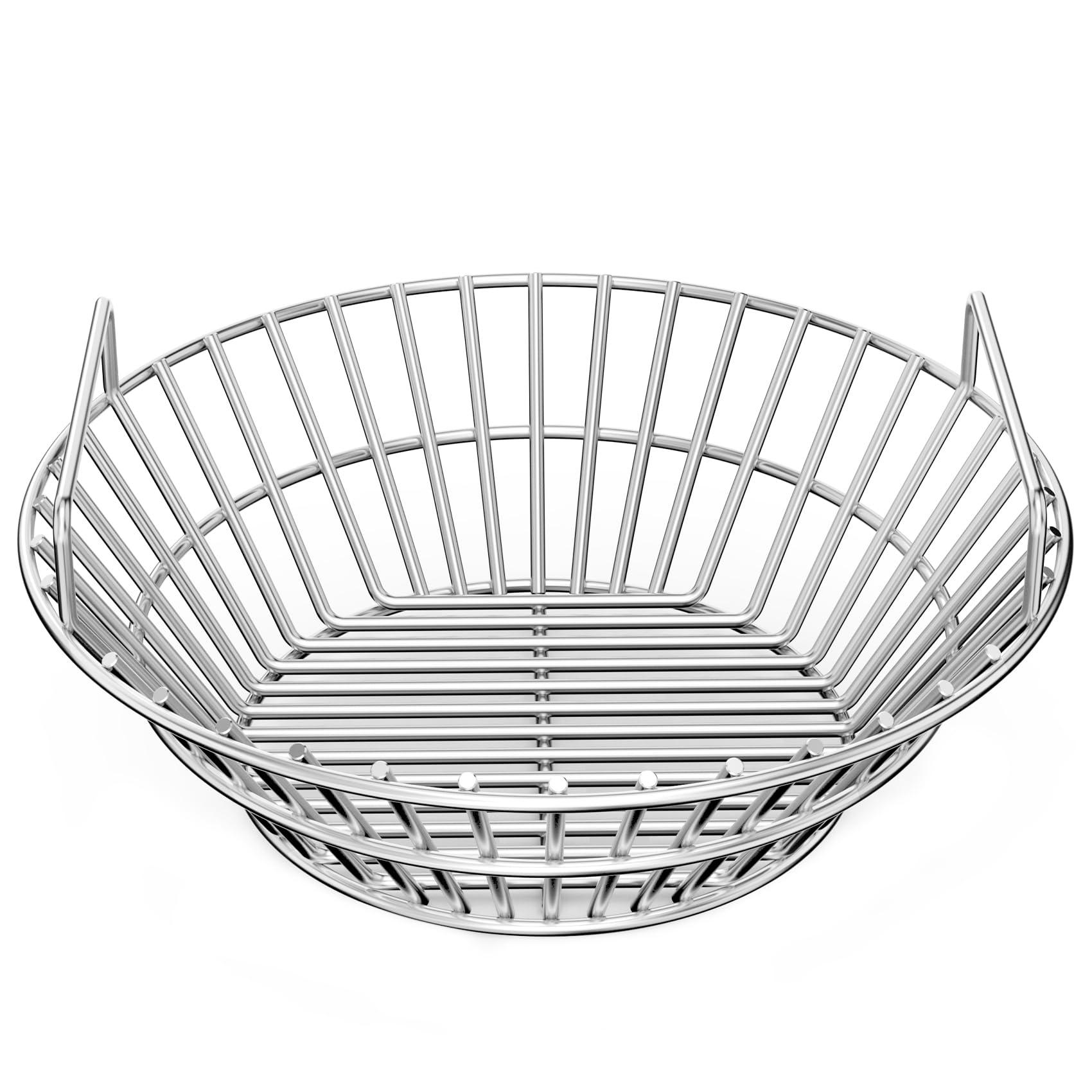 Sponsored Ad - only fire Charcoal Ash Basket, Stainless Steel Charcoal Holder with Handles, Grilling Accessories, Fits Kamado Joe Classic and Large Big Green Egg Grills