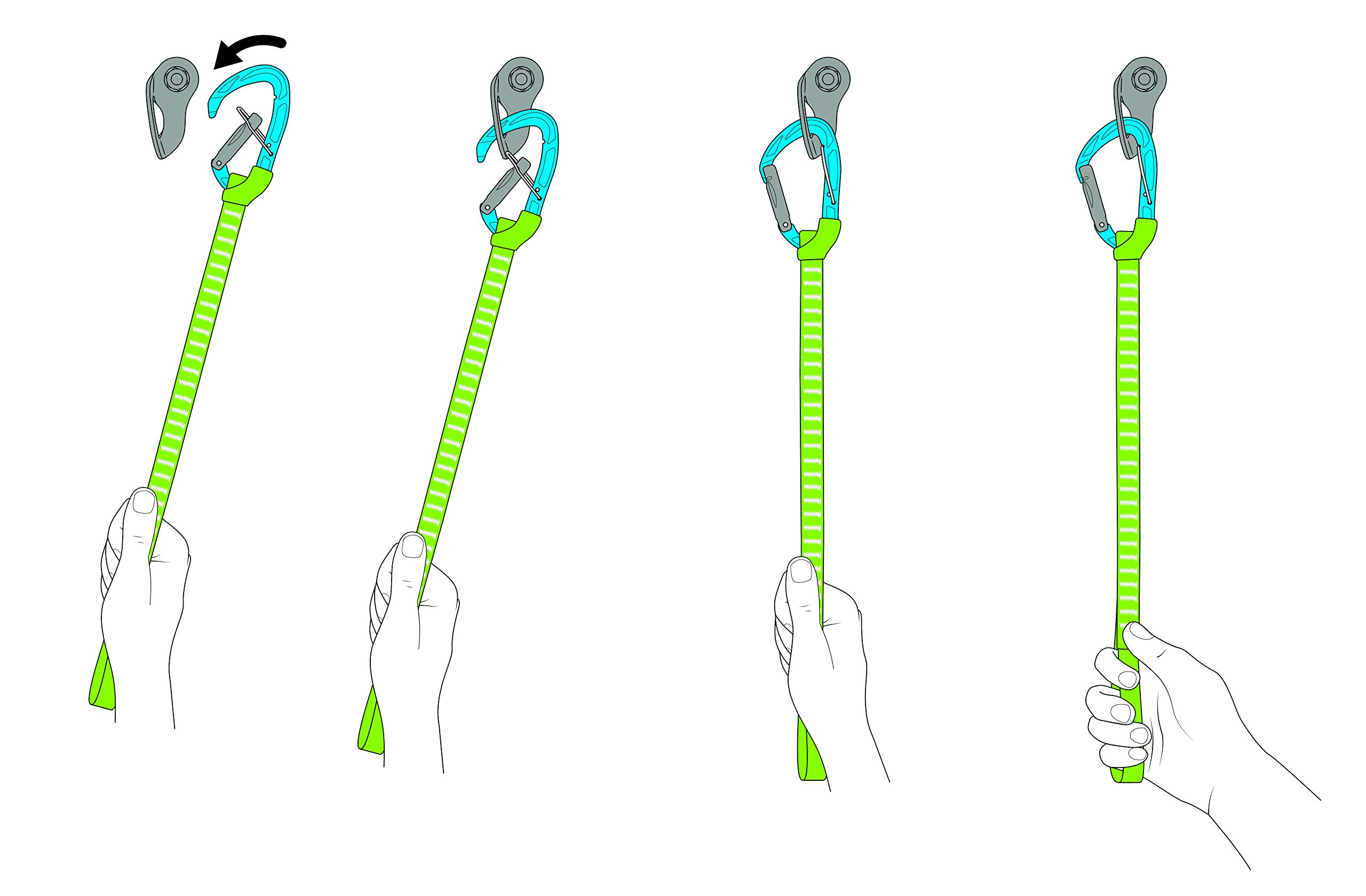 Climbing Technology Tricky Rinvio, Azzurro Verde, Taglia Unica