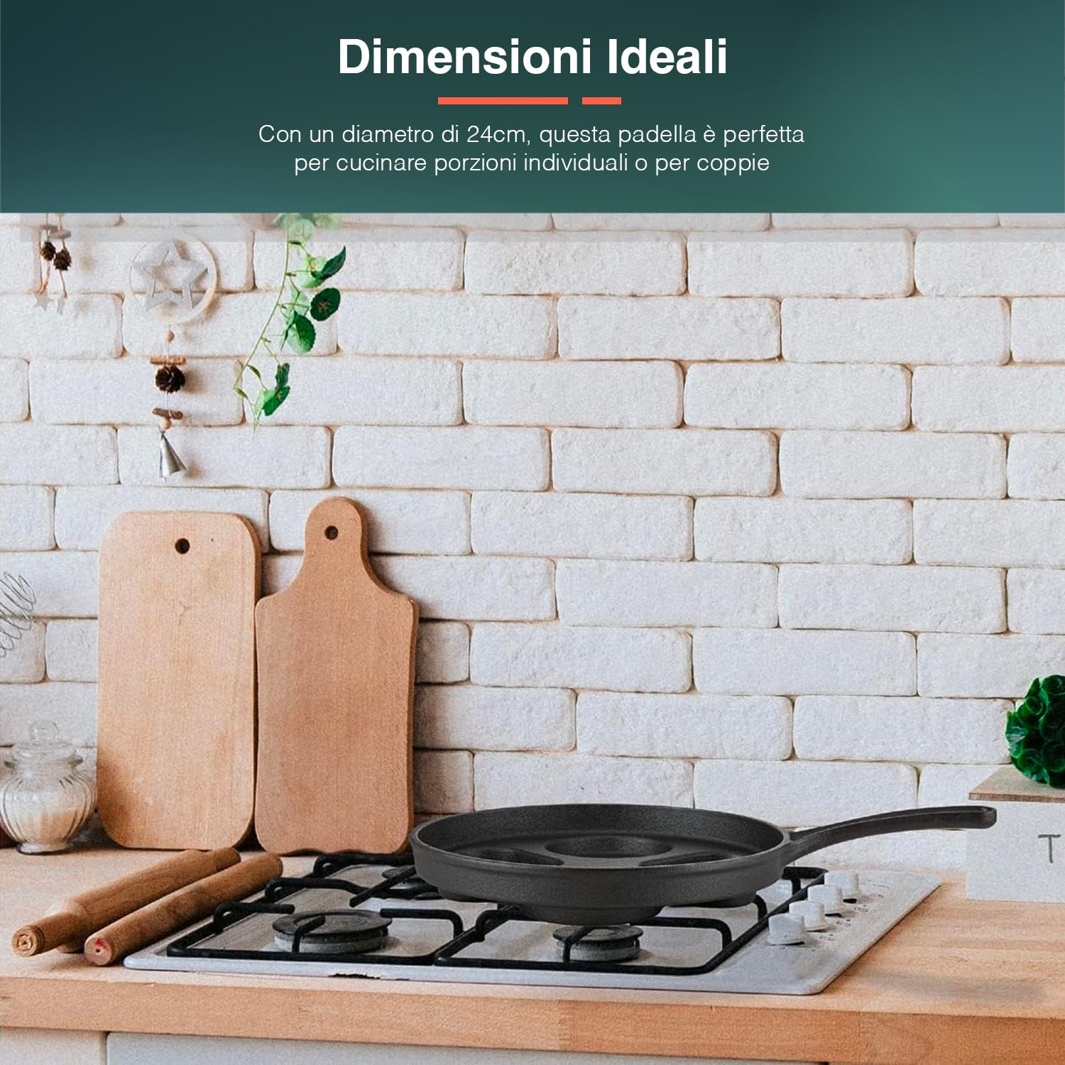 Avilia Padella Antiaderente con 4 Stampi per Pancake, Uova, Hamburger - Rivestimento Senza PFOA, Compatibile con Piano a Gas, Elettrico, Ceramico, Facile da Pulire, Ideale per Cucina Salutare, 24cm
