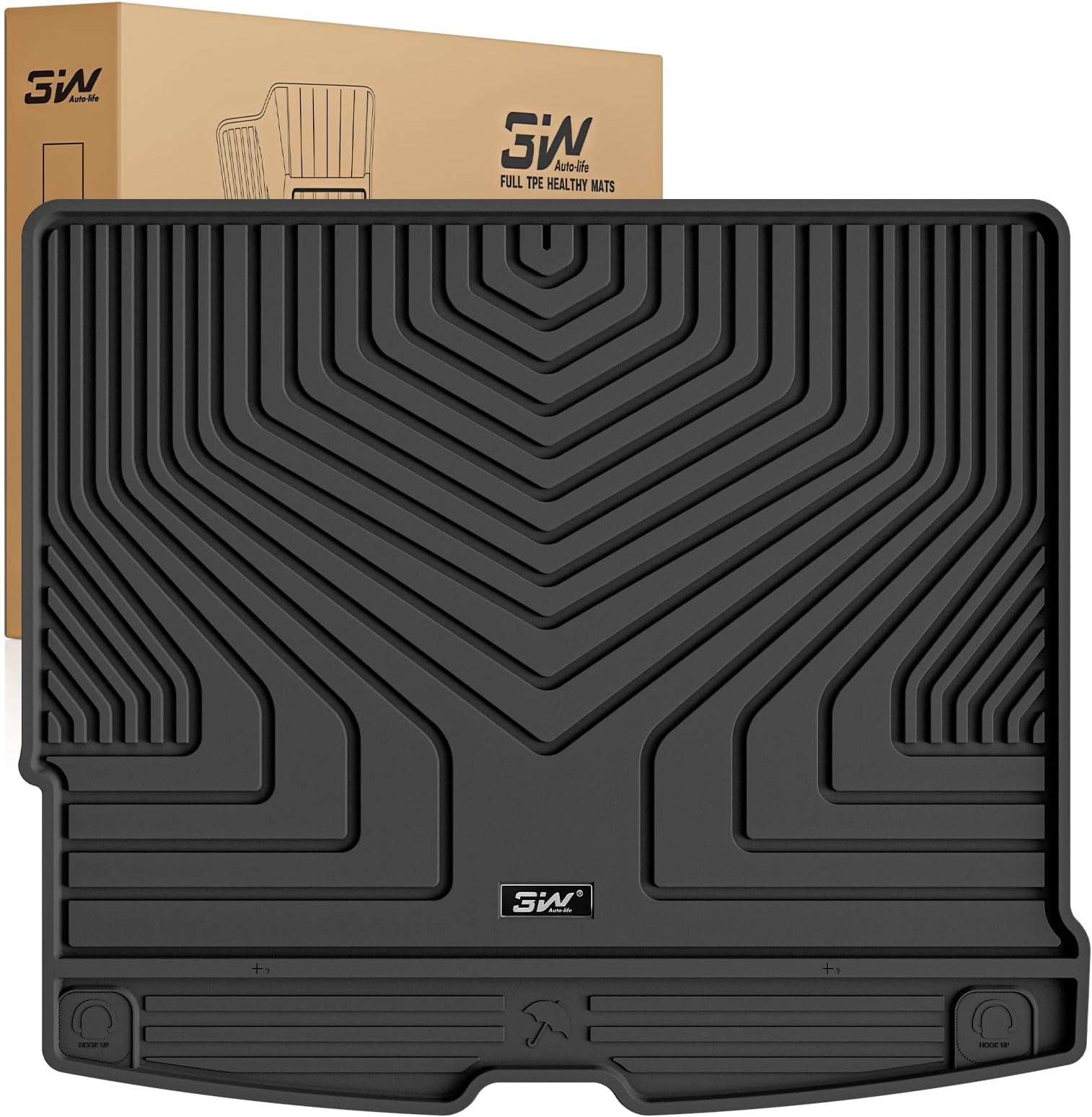 3W Cargo Liner for Volvo XC60 2018-2025 2026 All Weather Custom Fit, Black