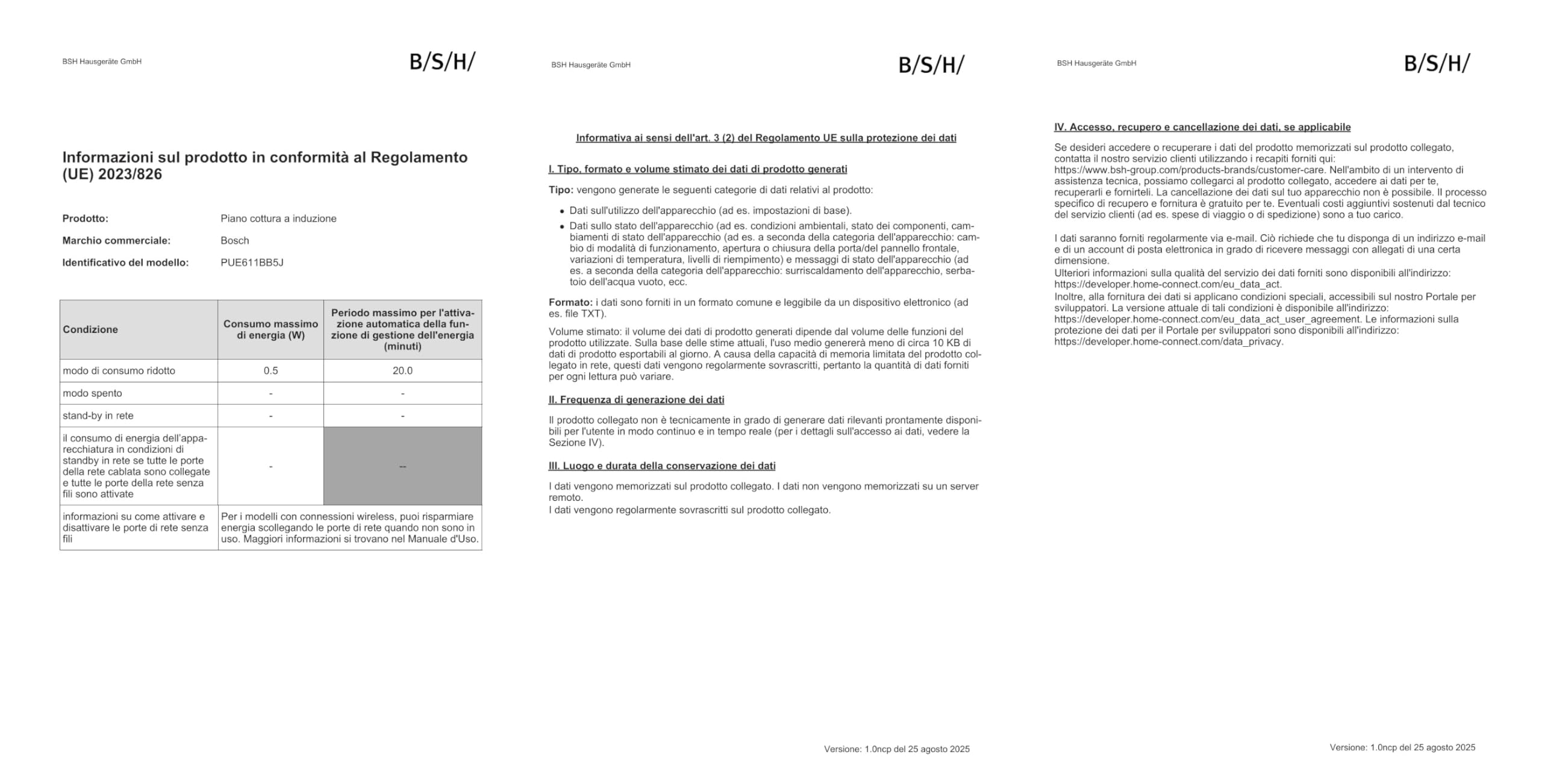 Bosch PUE611BB5J Serie 4, Piano cottura a induzione, PowerBoost accelera il processo di cottura, TouchSelect, senza profili, Nero, 60 cm