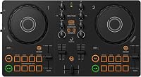 AlphaTheta DDJ-FLX2 Compact 2-Channel DJ Controller for Smartphones, Tablets & PC - Beginner Streaming DJ Gear