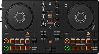 AlphaTheta DDJ-FLX2 Beginner DJ Controller: Portable USB-Powered 2-Channel, Streaming Compatible, Pro Layout for New DJs