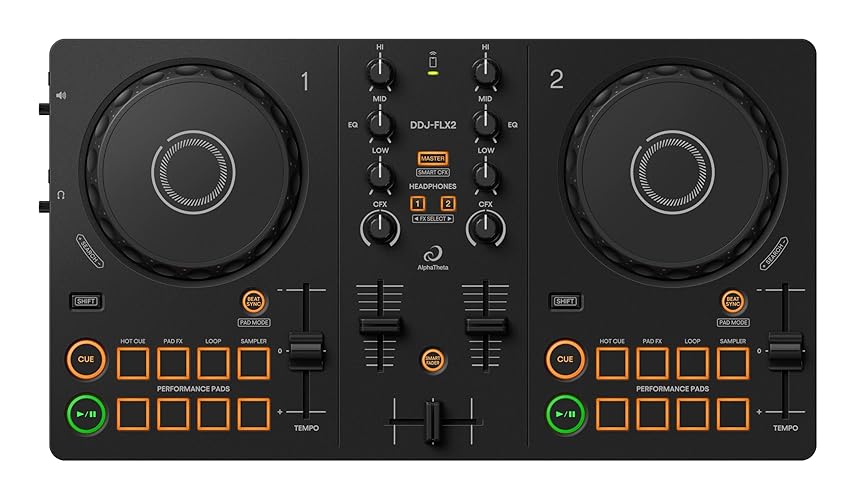 AlphaTheta DDJ-FLX2 Compact 2-Channel DJ Controller