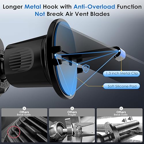 Miniatura 12 de Soporte de teléfono de coche para espejo retrovisor, giratorio 360° y retráctil, se adapta a teléfonos inteligentes de 4.0 a 7.0 pulgadas, espejo