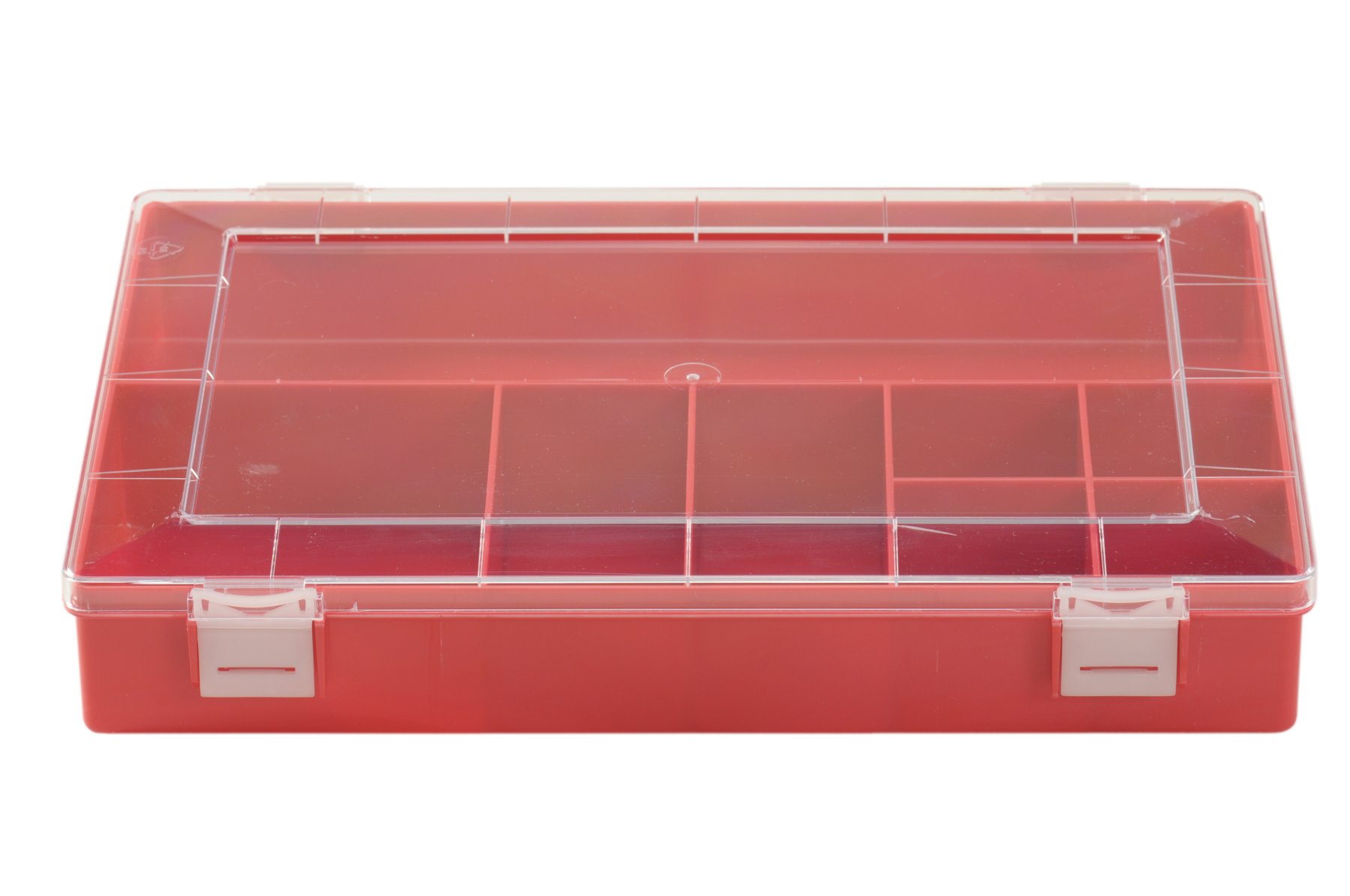 hünersdorff Stabiele opbergdoos (PS-Classic-Flex, plat) zonder vakken, transparant, afmetingen: 225 x 335 x 55 mm, Made in Germany