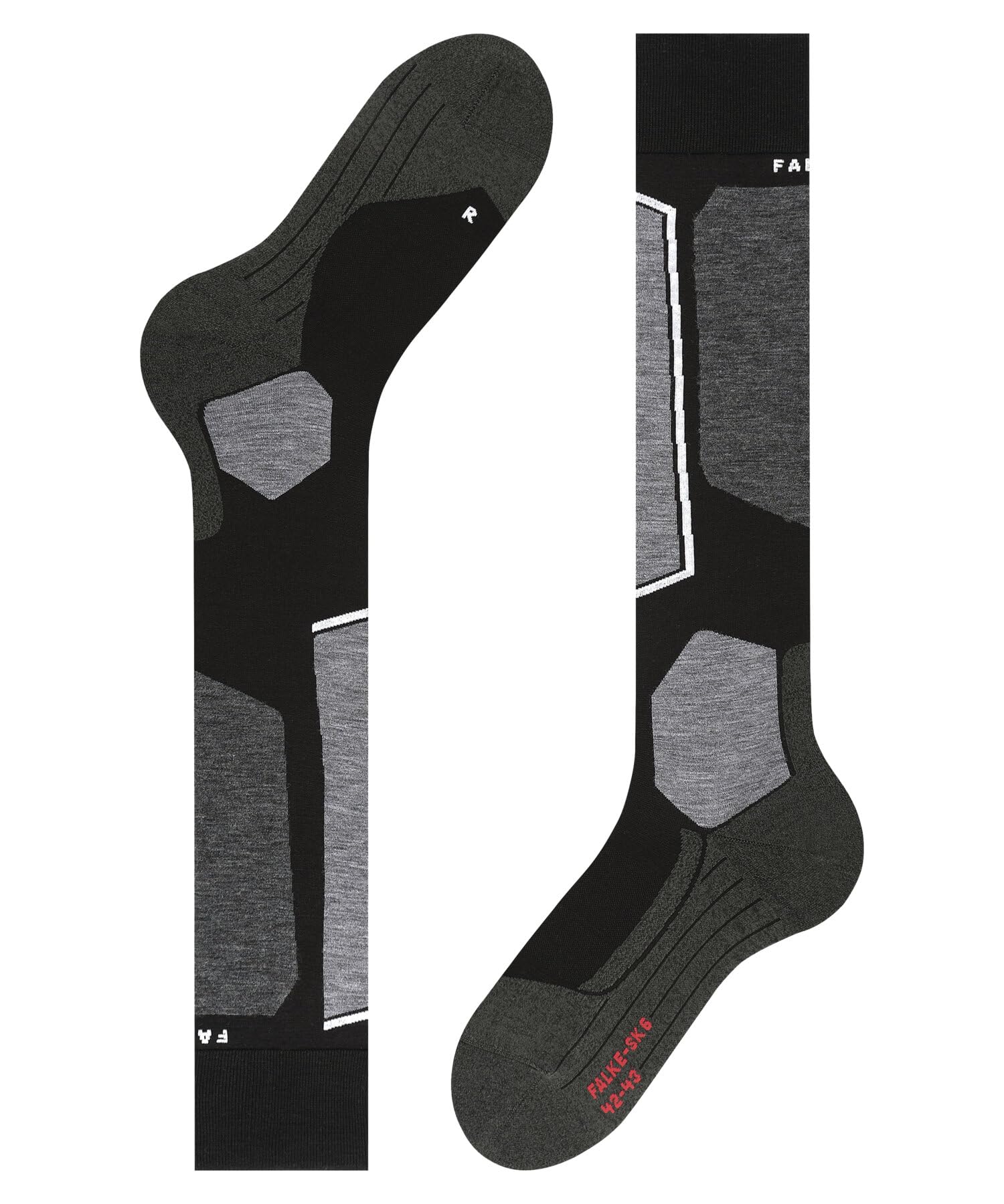 FALKE Sk6 Pro M Kh Lana Hilo Funcional Finos Cálidos Calcetines de esquí Hombre (Pack de 1)
