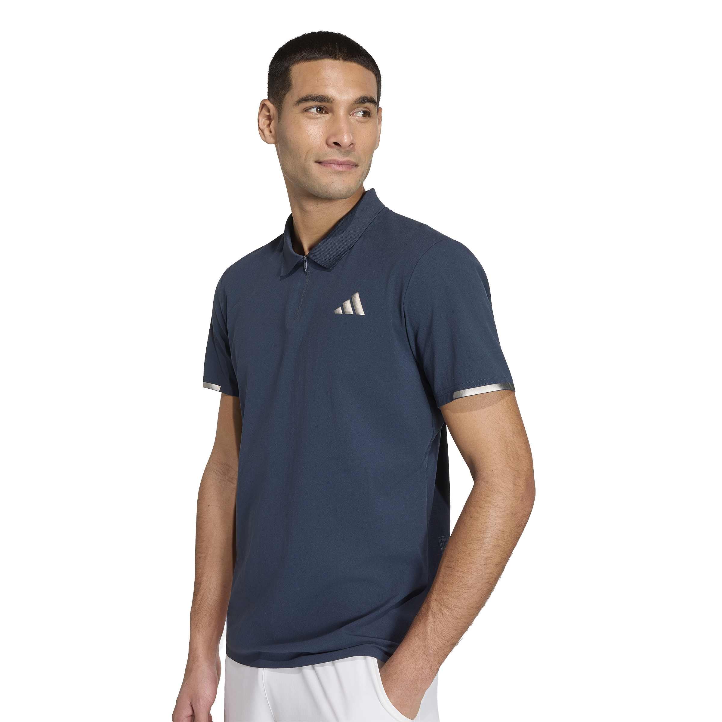 adidas Hombre Climacool+ Tennis Freelift Polo Pro Shirt, Aurora Ink, L